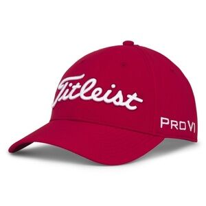NWT Red Titleist Tour Performance Hat OS (with Embroidery)